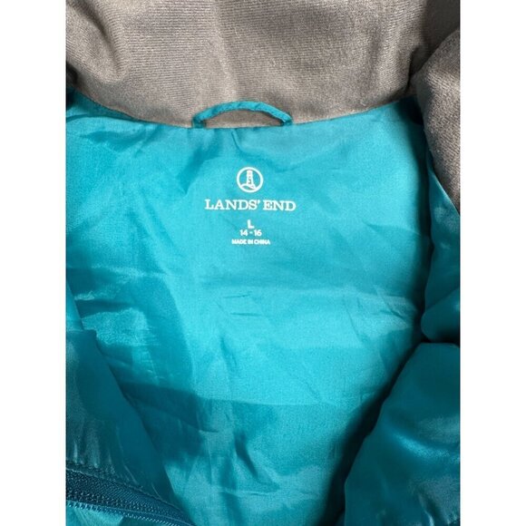 Lands' End Down Puffer Vest Womens‎ Size Large 14-16 Zip Front - Picture 11 of 11